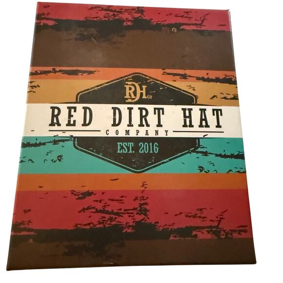 Red Dirt Hat Company Southwest Pattern Brown Leather Men's Trifold Wallet, NWT - Picture 5 of 8